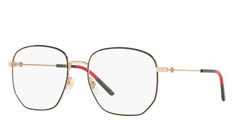 gucci gg0396o 001 black-gold|Gucci GG0396O 001 Gold and Black Glasses .